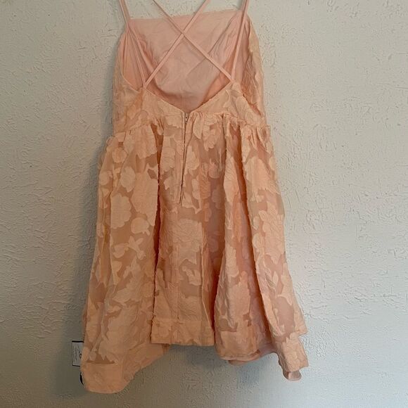 Keepsake the Label Offset Embroidered Mini Dress in Nude - Picture 5 of 12